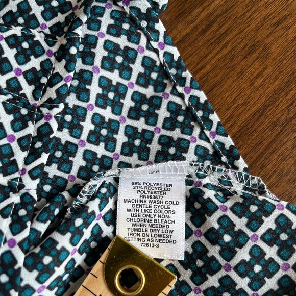 EUC Liz Claiborne Blouse Elbow Length PL Petite Large - Picture 12 of 13